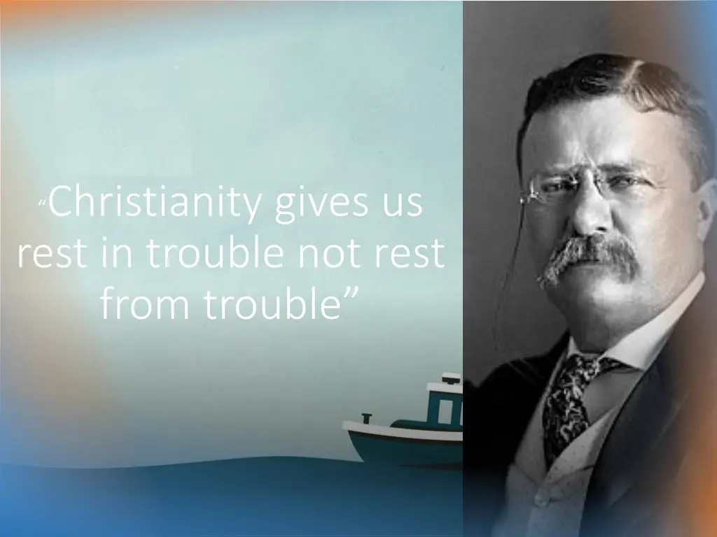 christianity gives us rest in trouble not rest