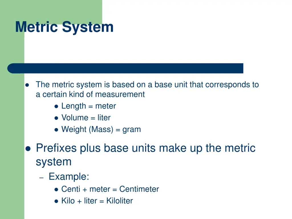 metric system