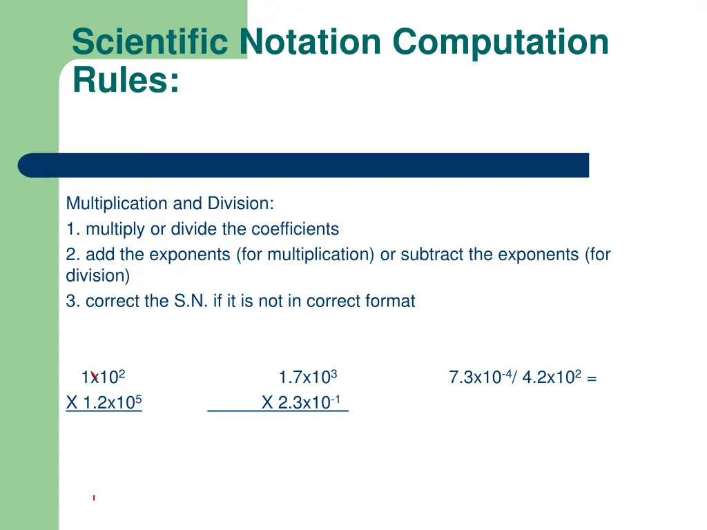 scientific notation computation rules 1