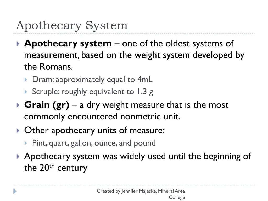 apothecary system