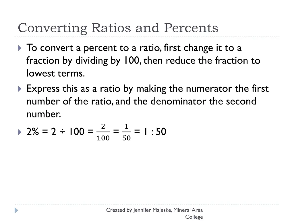 converting ratios and percents 1