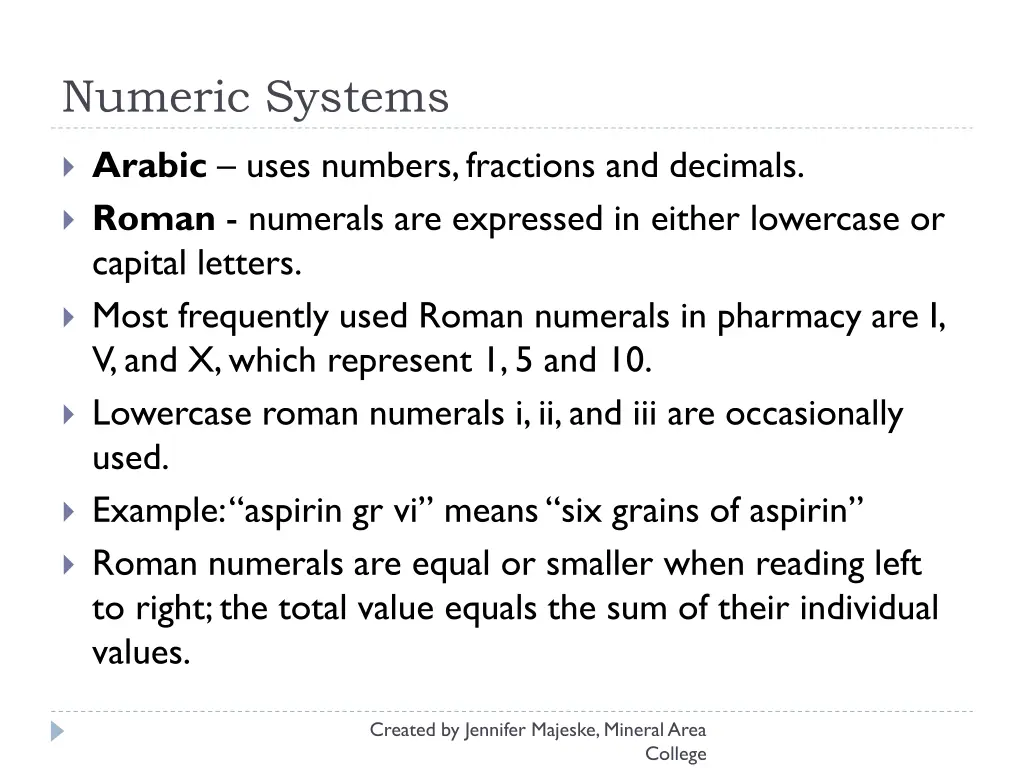 numeric systems