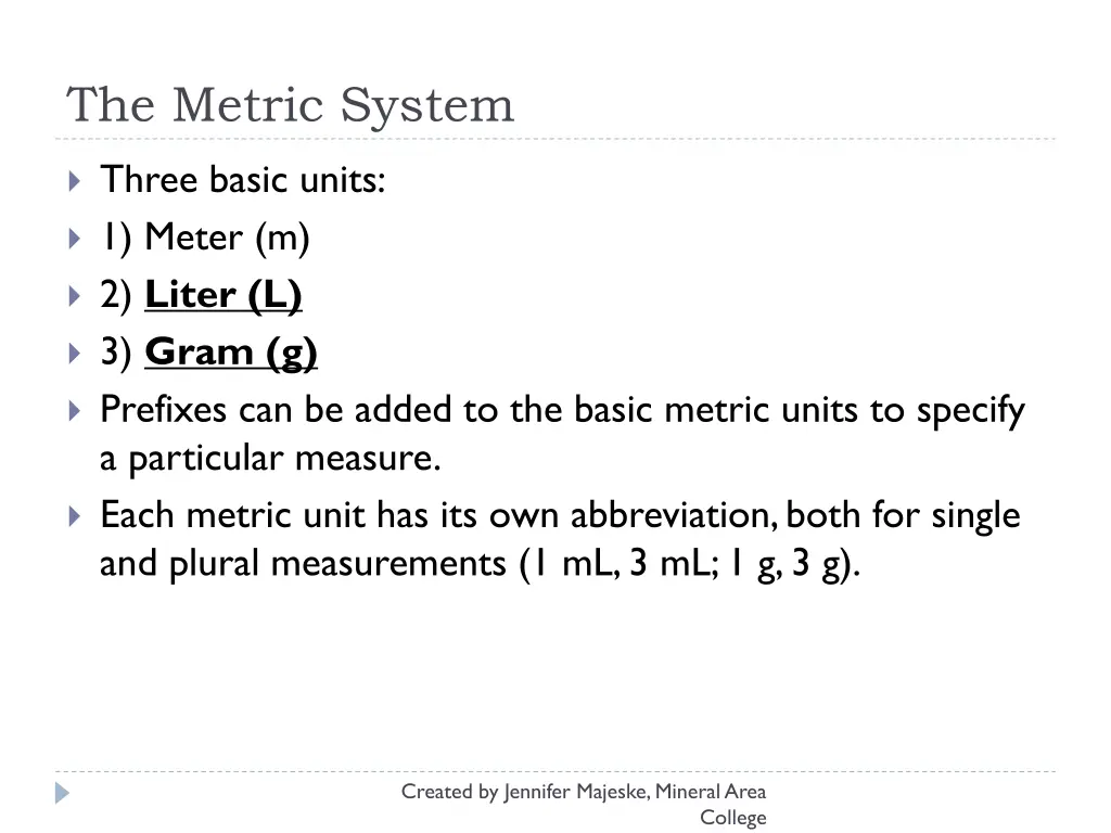 the metric system 2