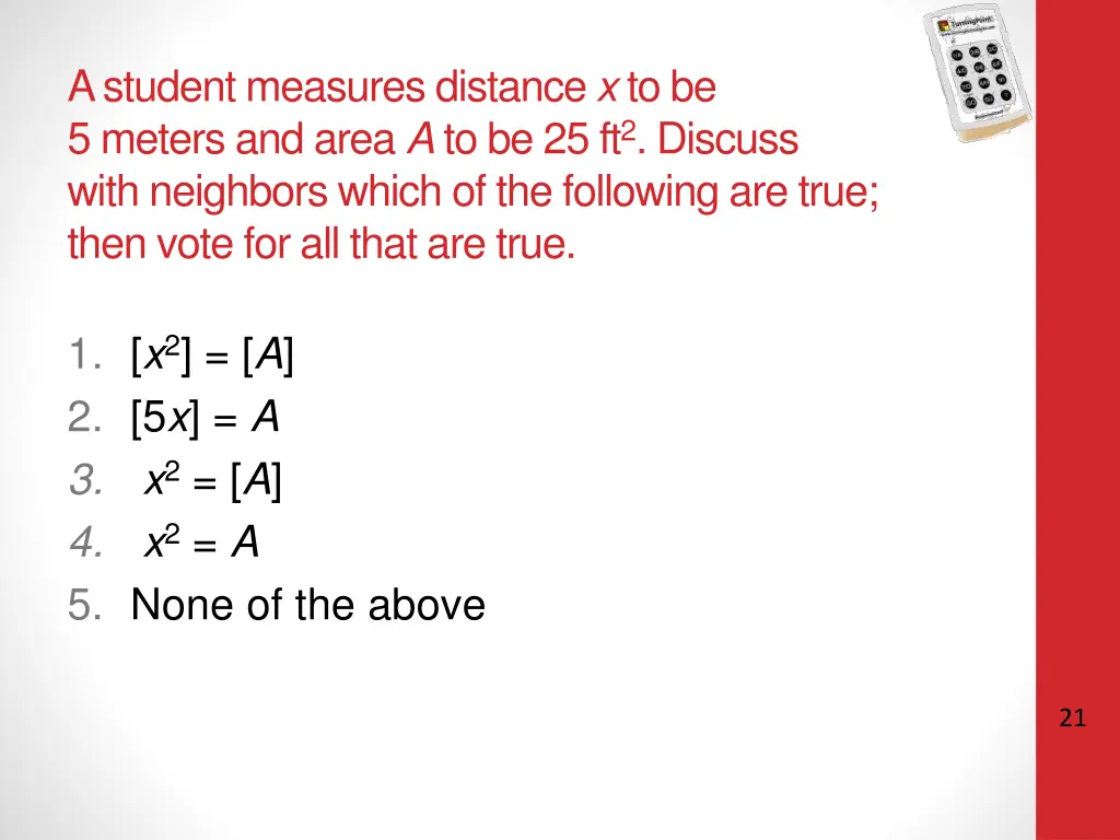 a student measures distance x to be 5 meters 1