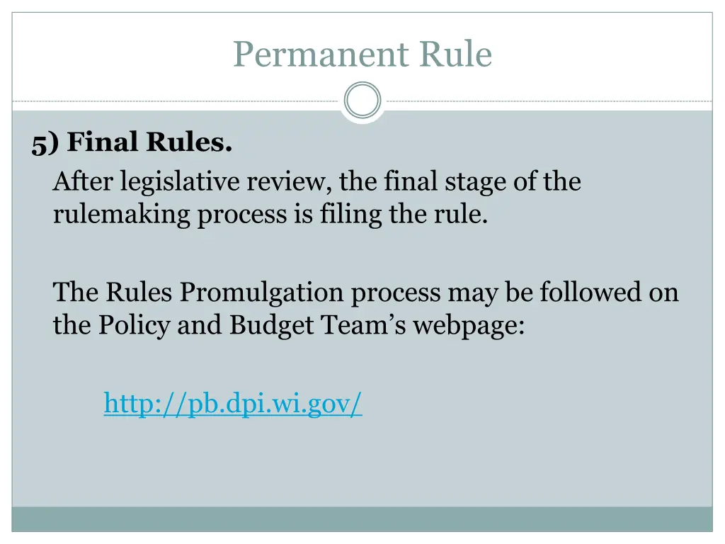 permanent rule 3