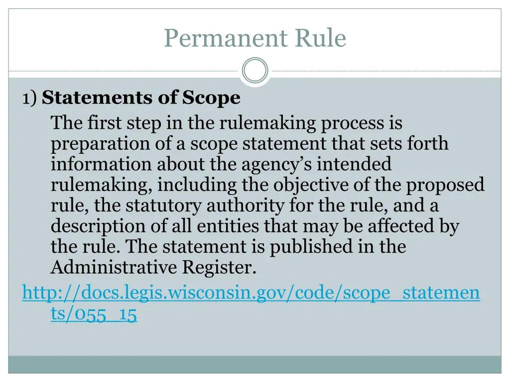 permanent rule