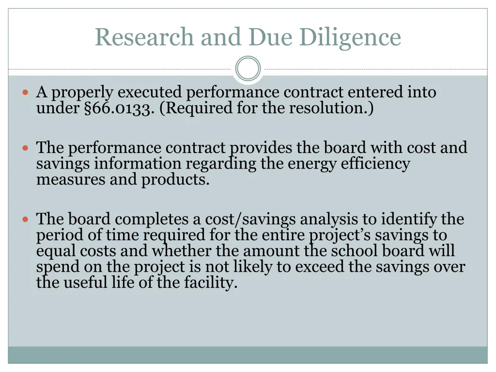 research and due diligence 1