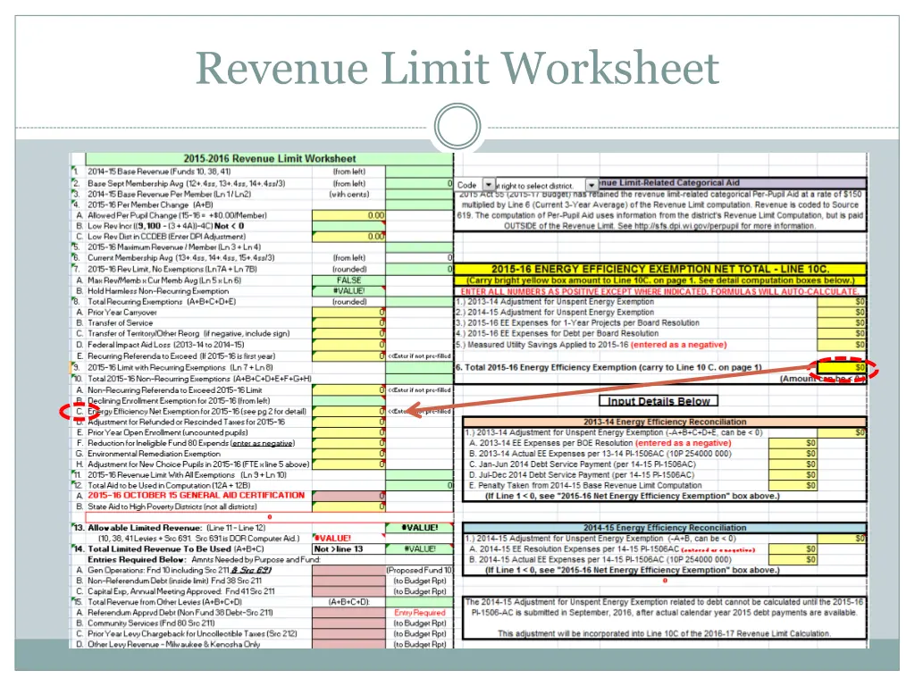 revenue limit worksheet 1