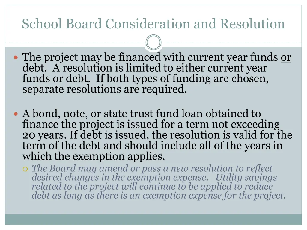 school board consideration and resolution 1