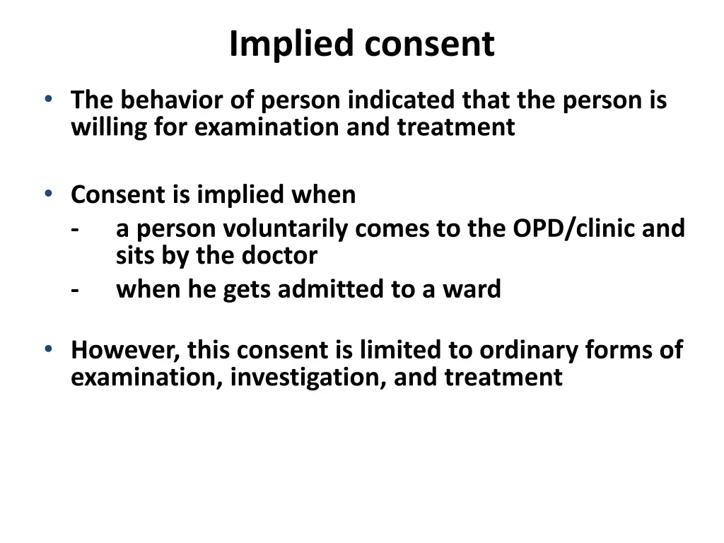 implied consent