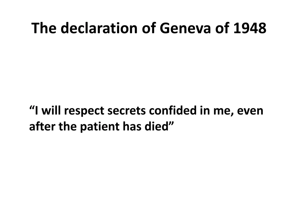 the declaration of geneva of 1948