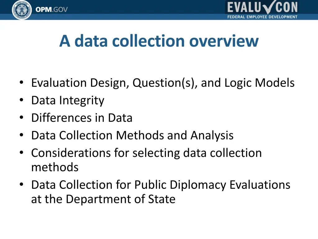 a data collection overview