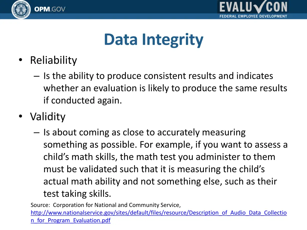 data integrity