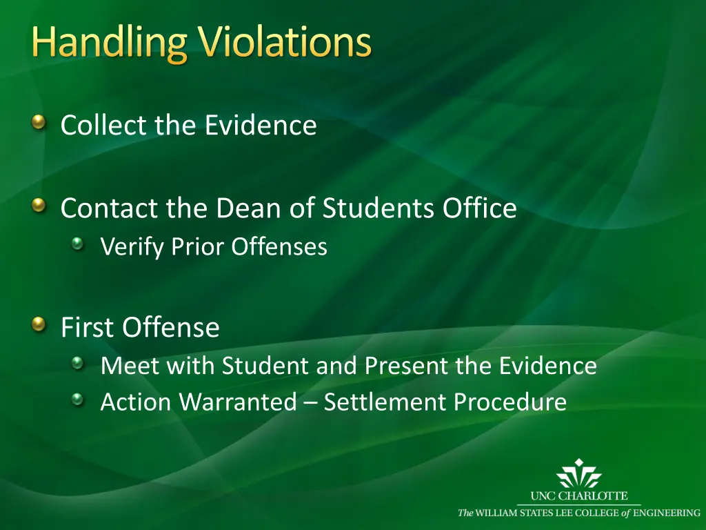 handling violations