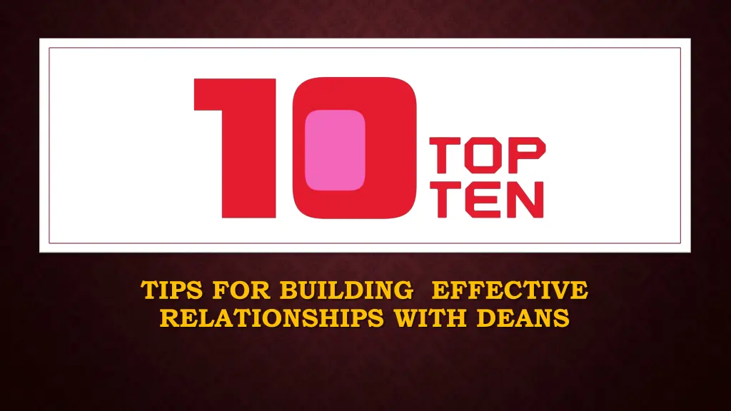 tips for building effective relationships with