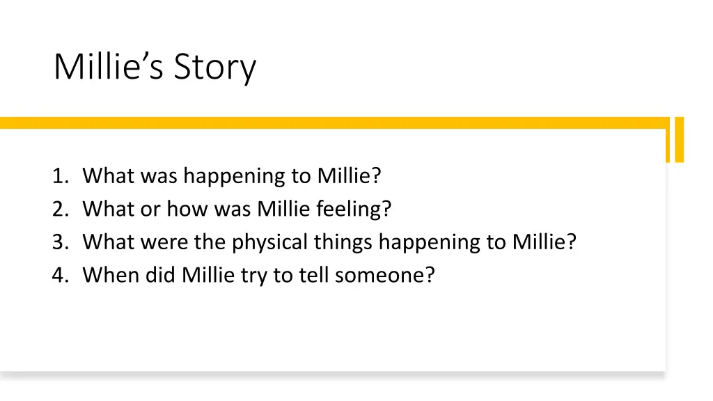 millie s story 1