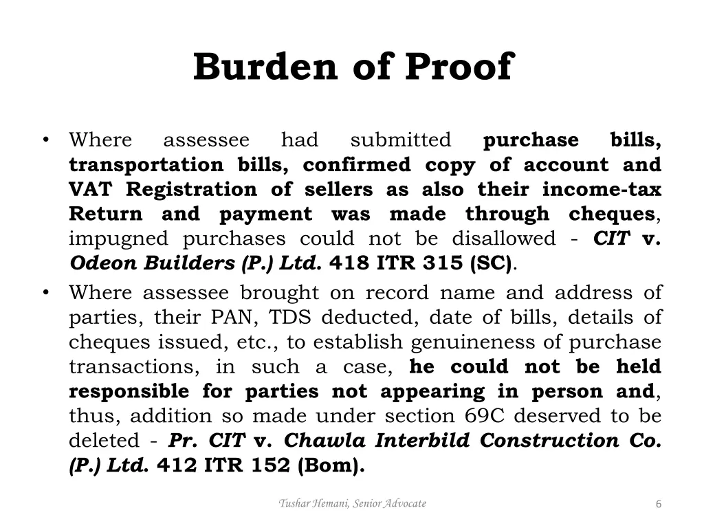 burden of proof