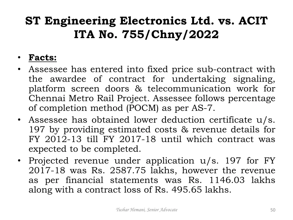 st engineering electronics ltd vs acit