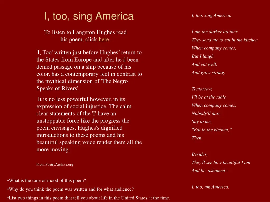 i too sing america