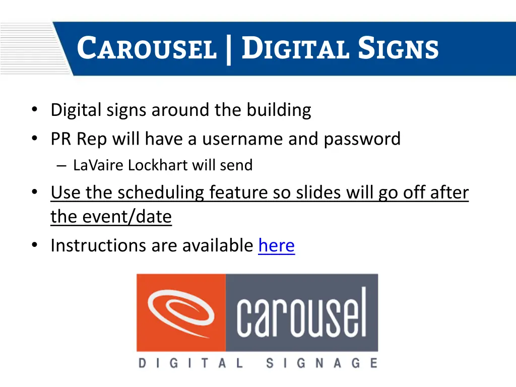 c arousel d igital s igns