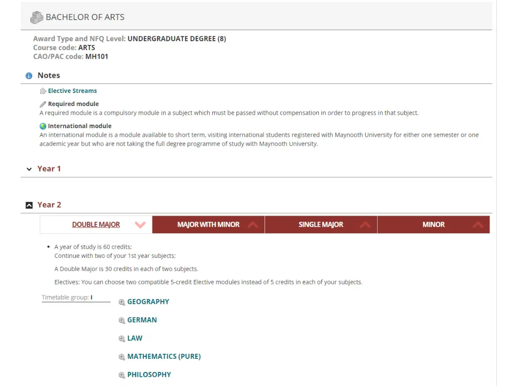 mh101 in coursefinder 1