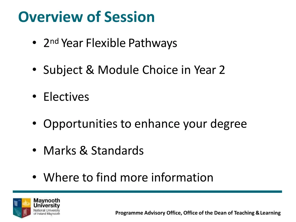 overview of session