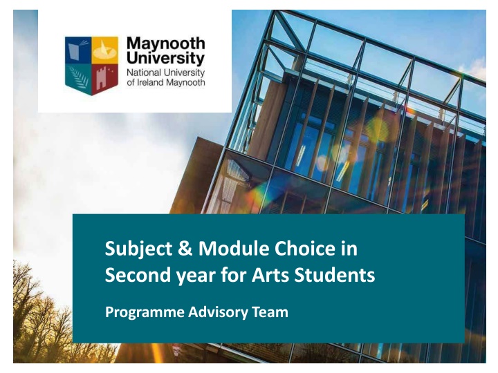 subject module choice in second year for arts