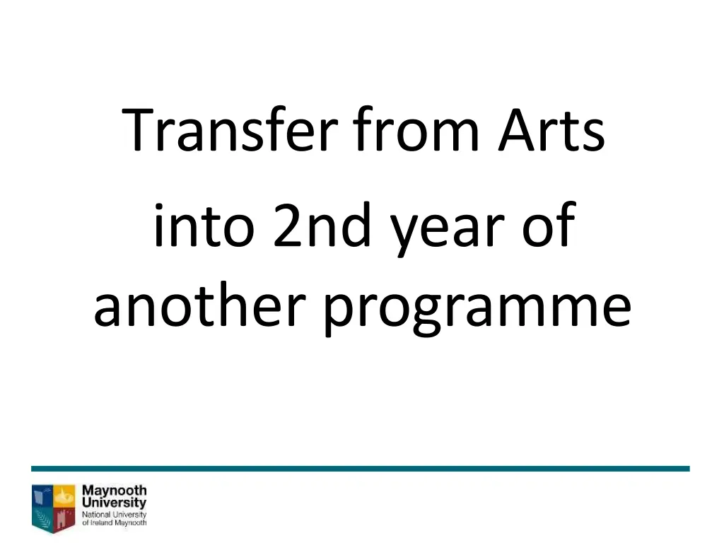 transfer from arts into 2nd year of another