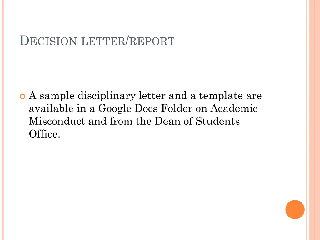 d ecision letter report