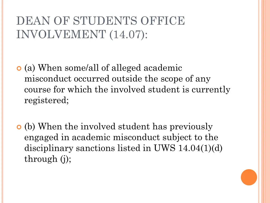 dean of students office involvement 14 07