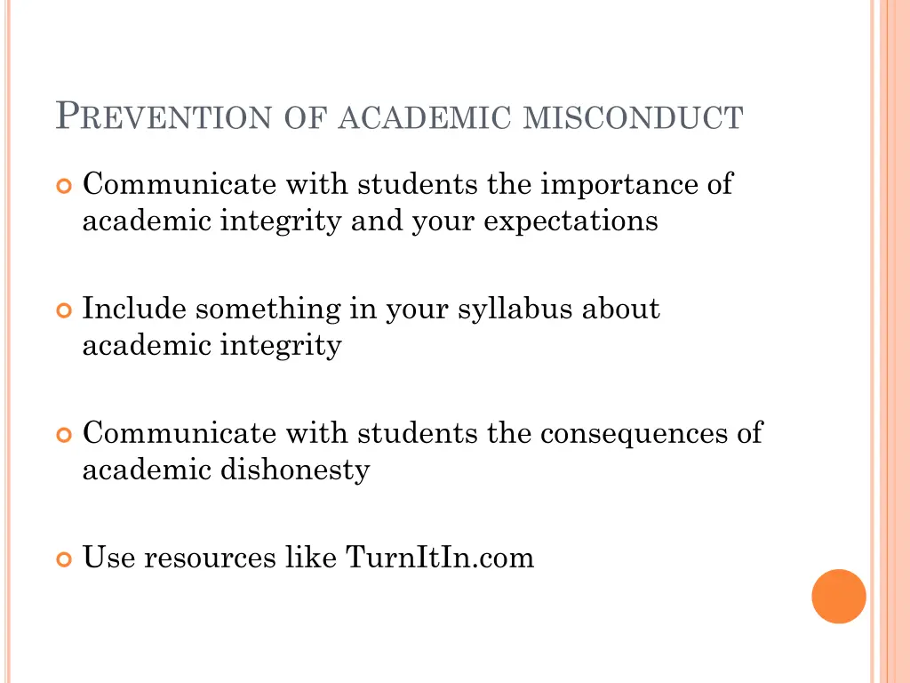 p revention of academic misconduct