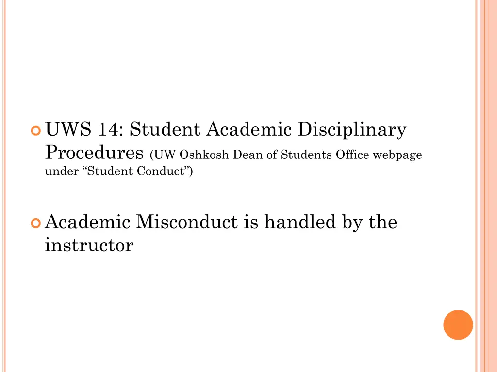 uws 14 student academic disciplinary procedures