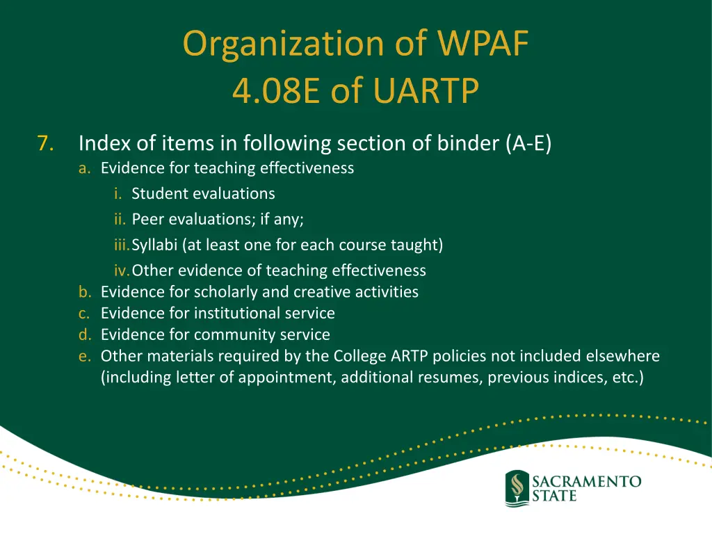 organization of wpaf 4 08e of uartp 1