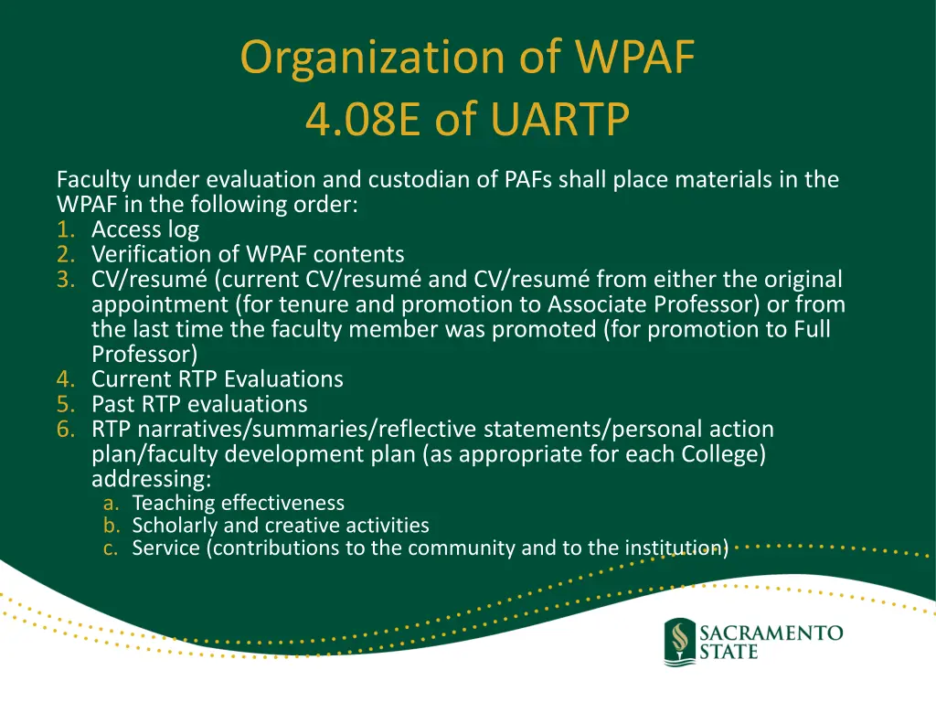 organization of wpaf 4 08e of uartp