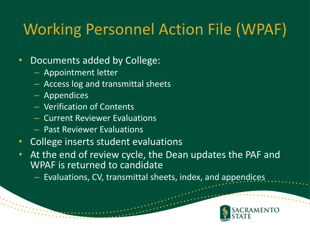 working personnel action file wpaf 1