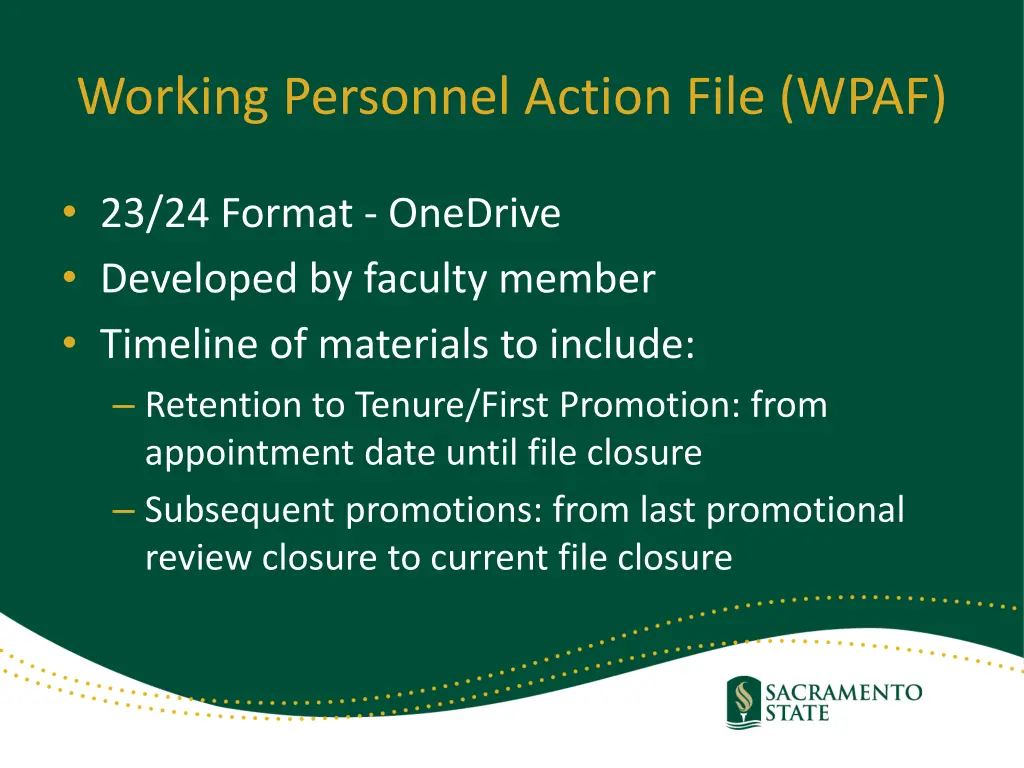 working personnel action file wpaf