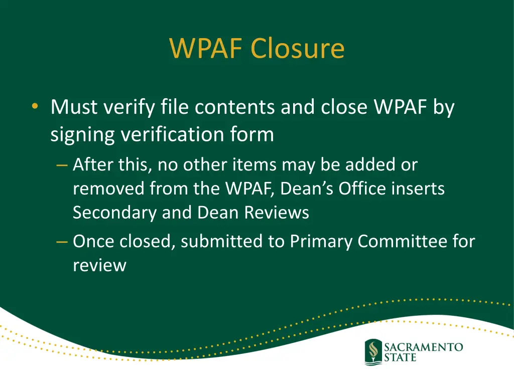 wpaf closure