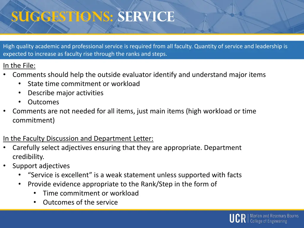 suggestions service