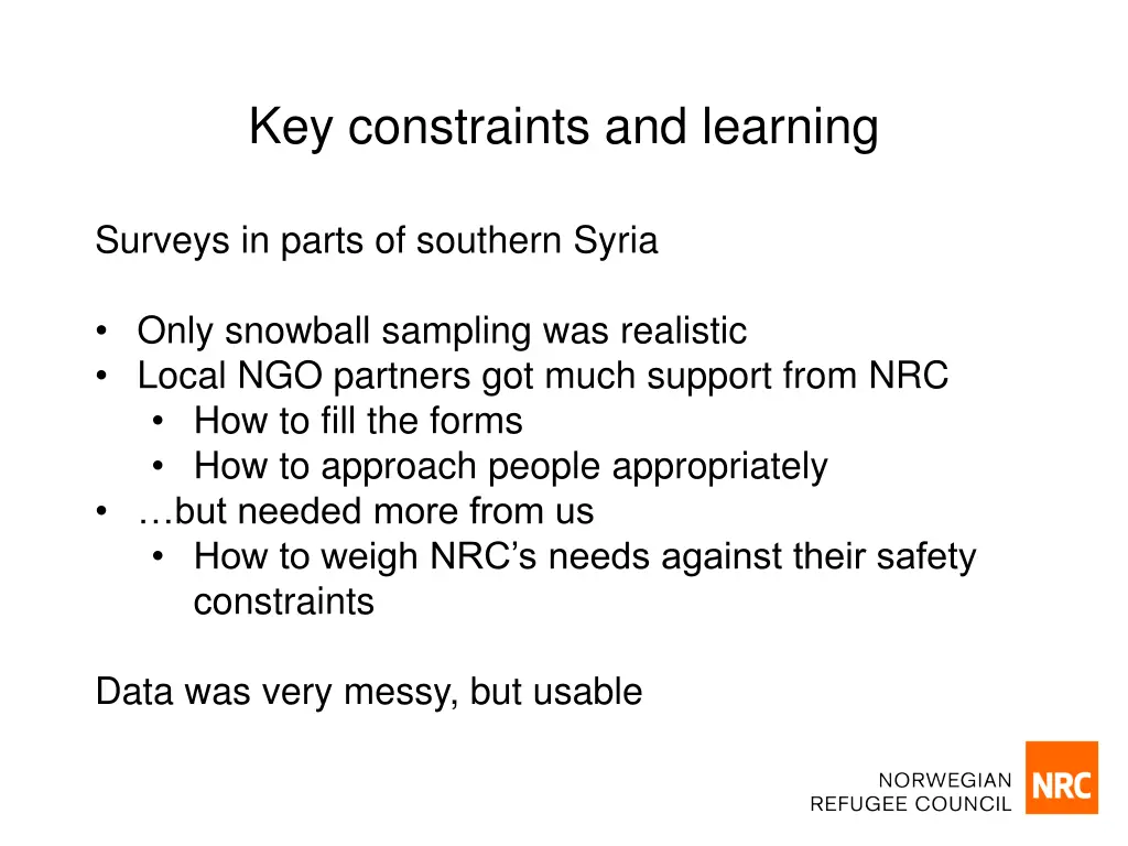 key constraints and learning 1