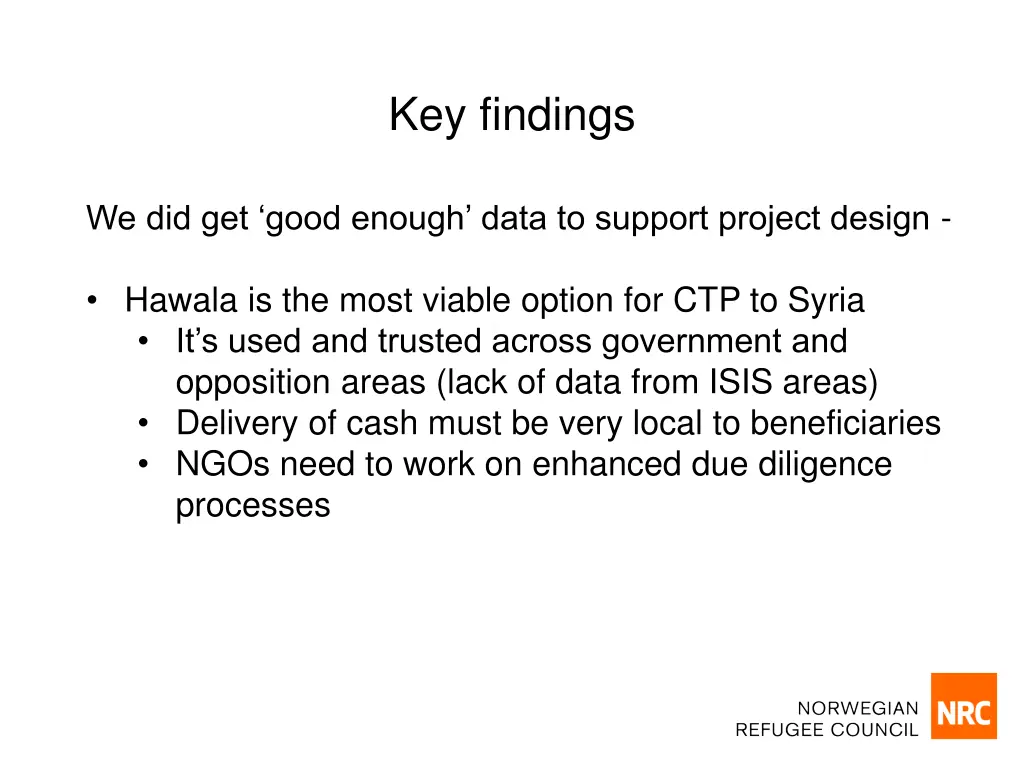 key findings