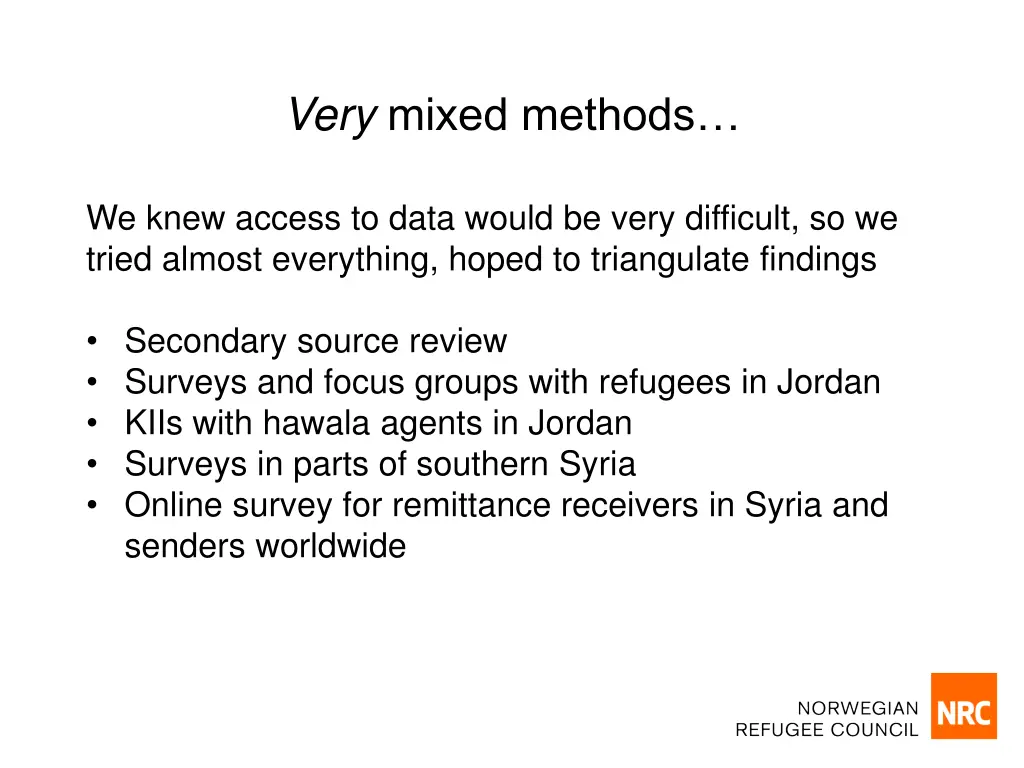 very mixed methods