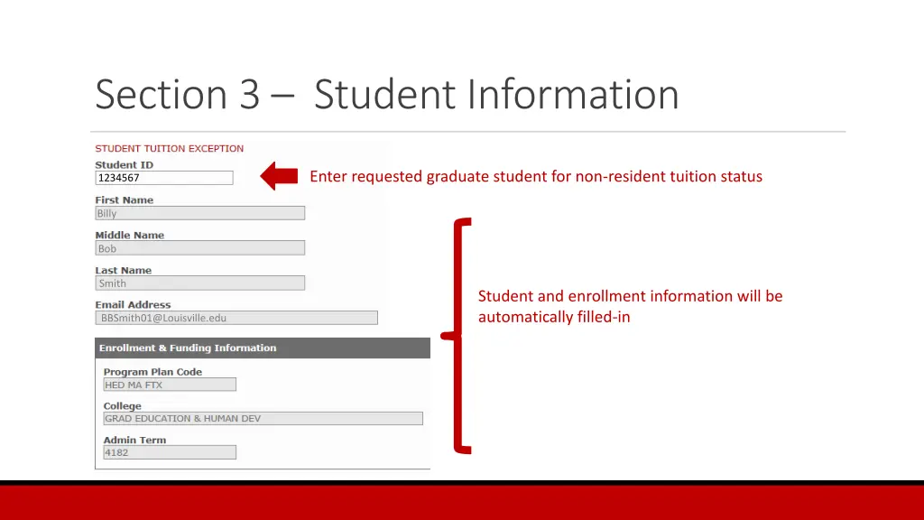 section 3 student information