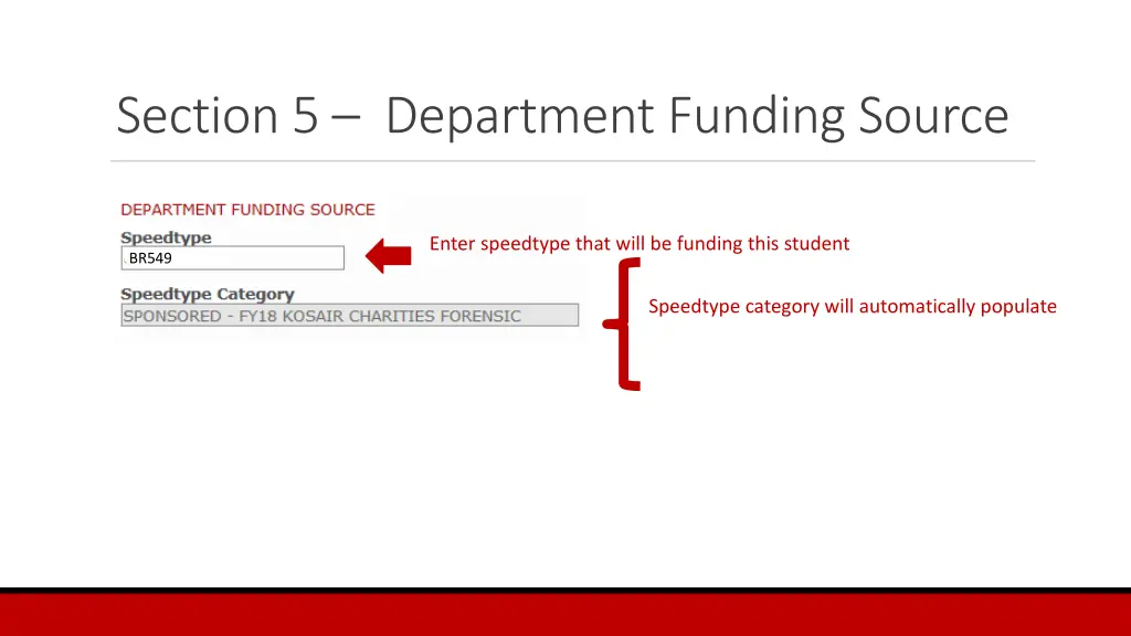 section 5 department funding source