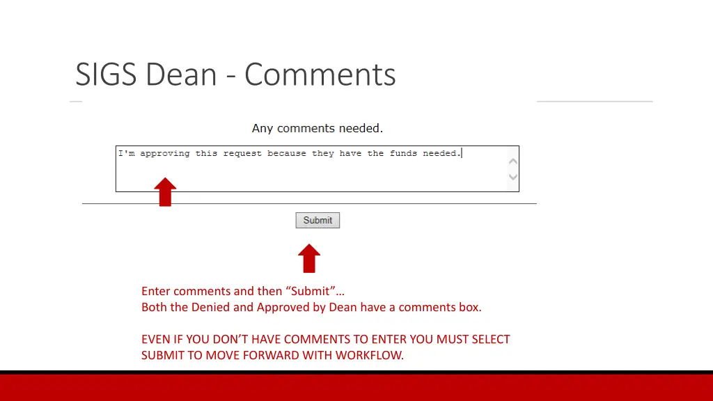 sigs dean comments