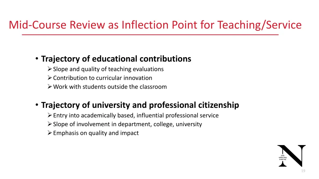 mid course review as inflection point