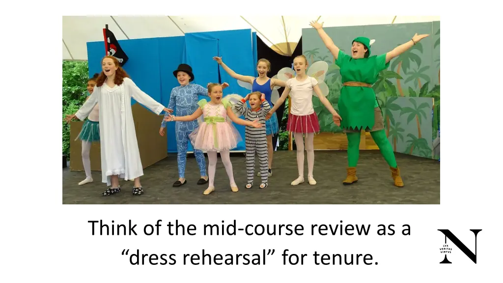 think of the mid course review as a dress