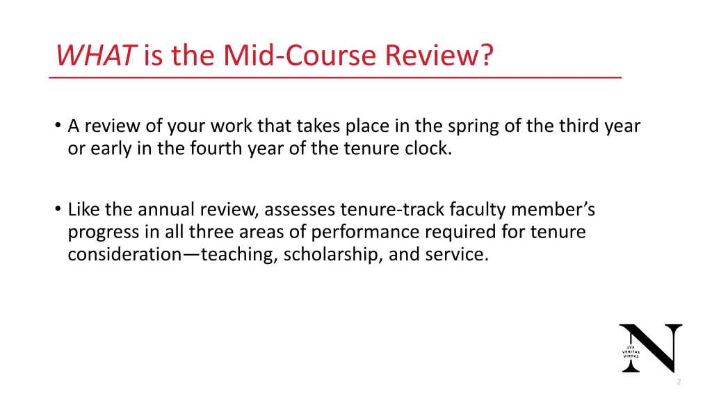 what is the mid course review