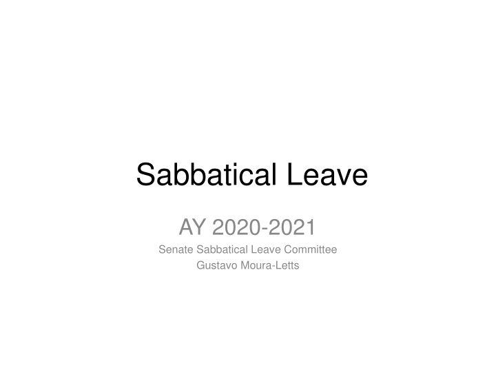 sabbatical leave