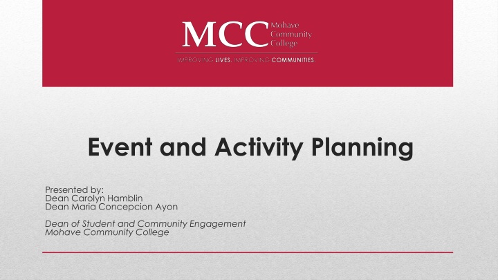 event and activity planning