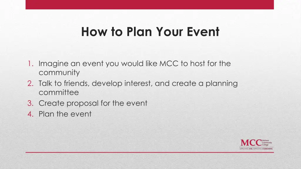 how to plan your event